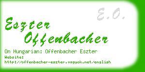 eszter offenbacher business card